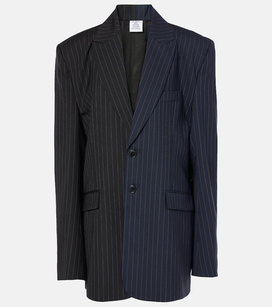 vetements pinstripe wool blazer