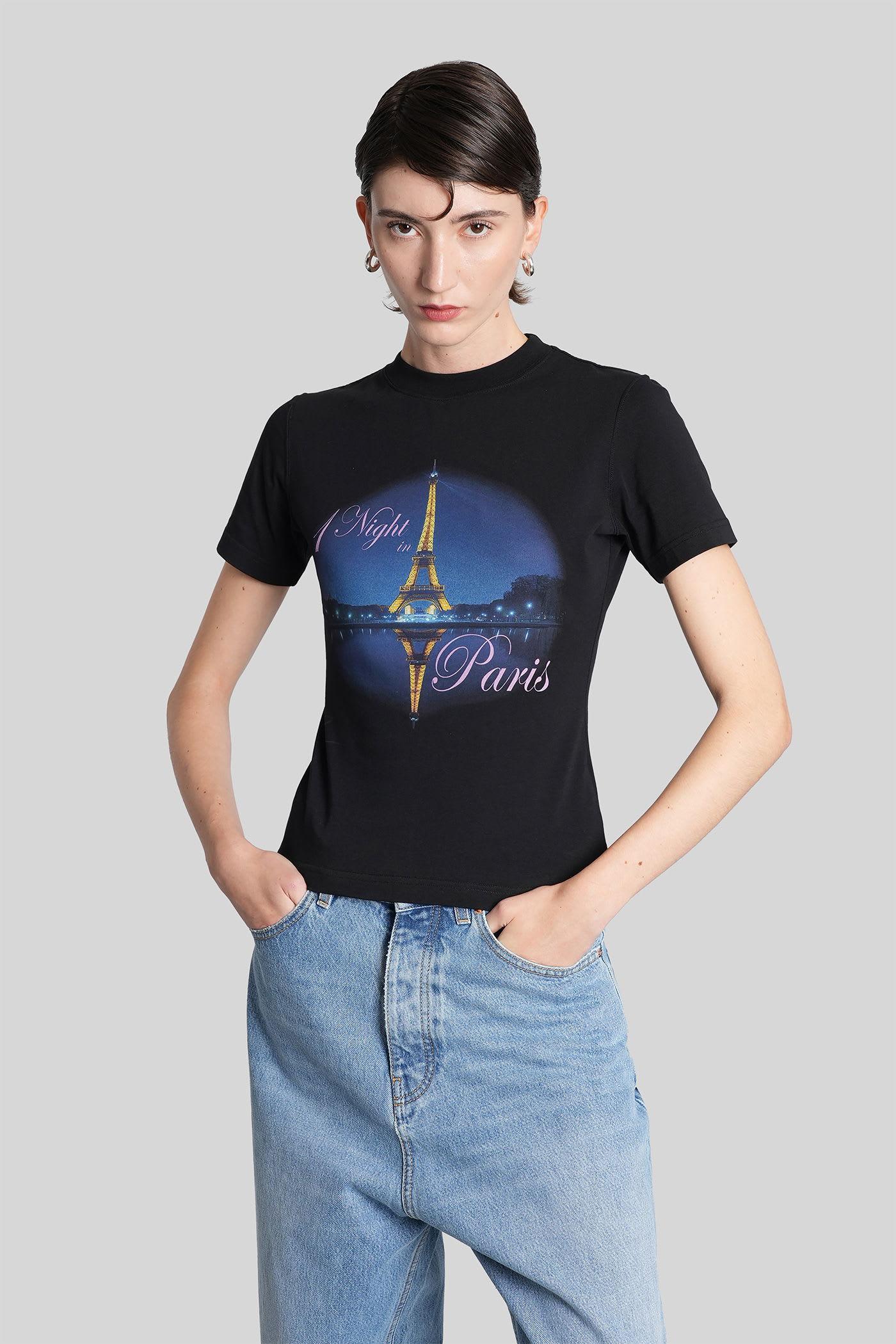 vetements t-shirt in black cotton