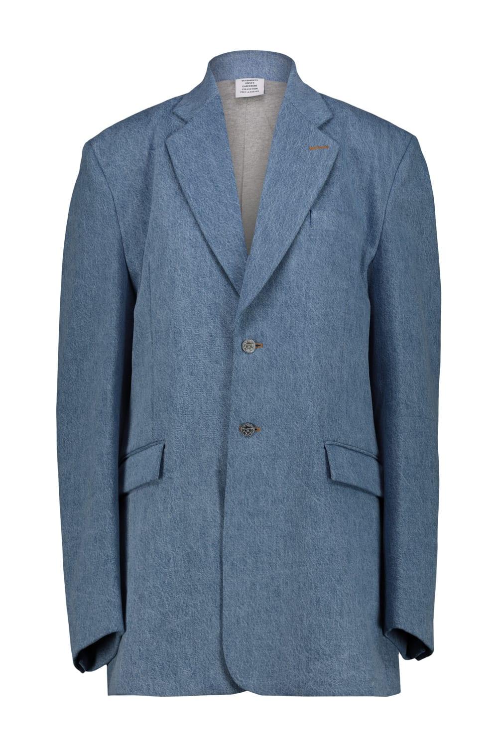 vetements tailored denim jacket