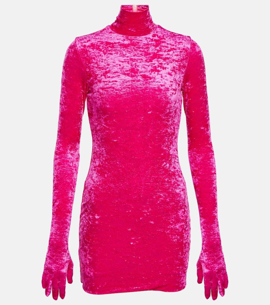 vetements velvet minidress