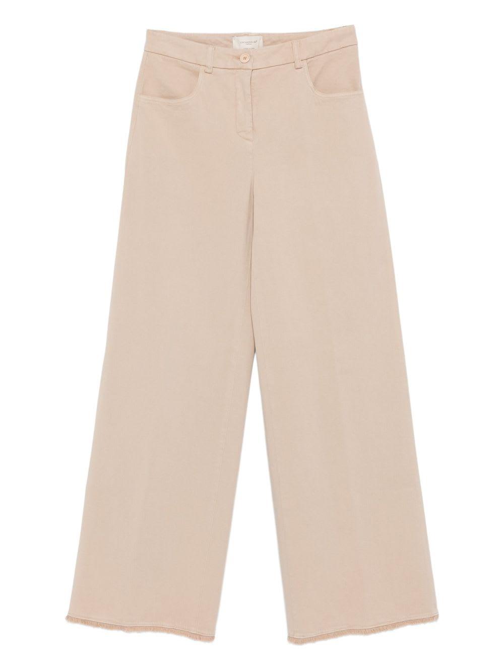 via masini 80 cotton wide-leg trousers
