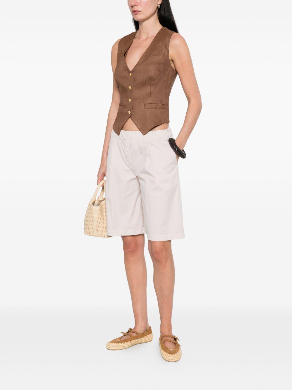 via masini 80 shorts beige cotton - women