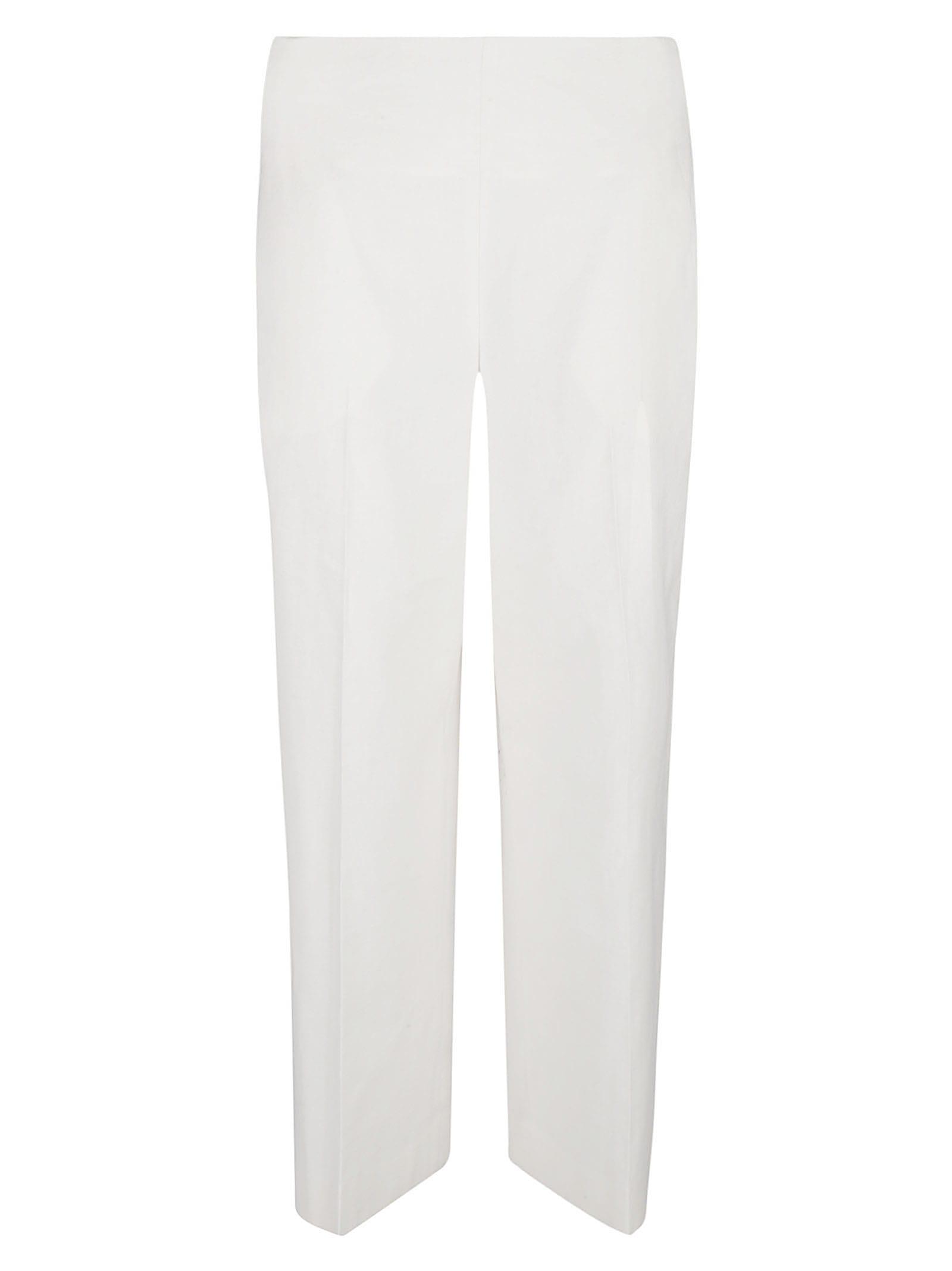 via masini 80 straight leg linen blend trousers