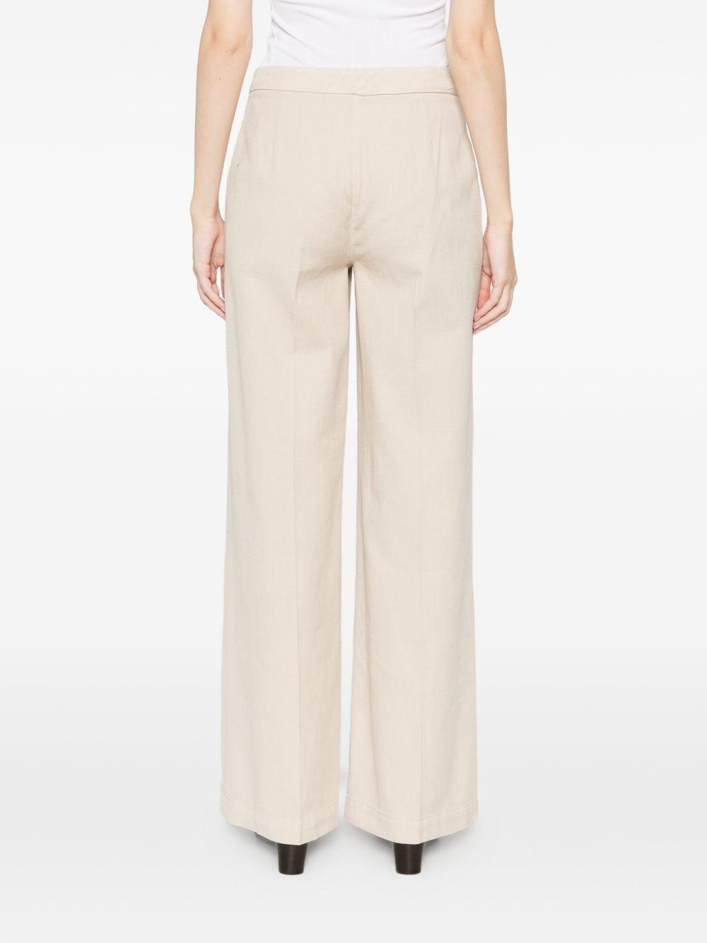 via masini 80 trousers beige cotton - women