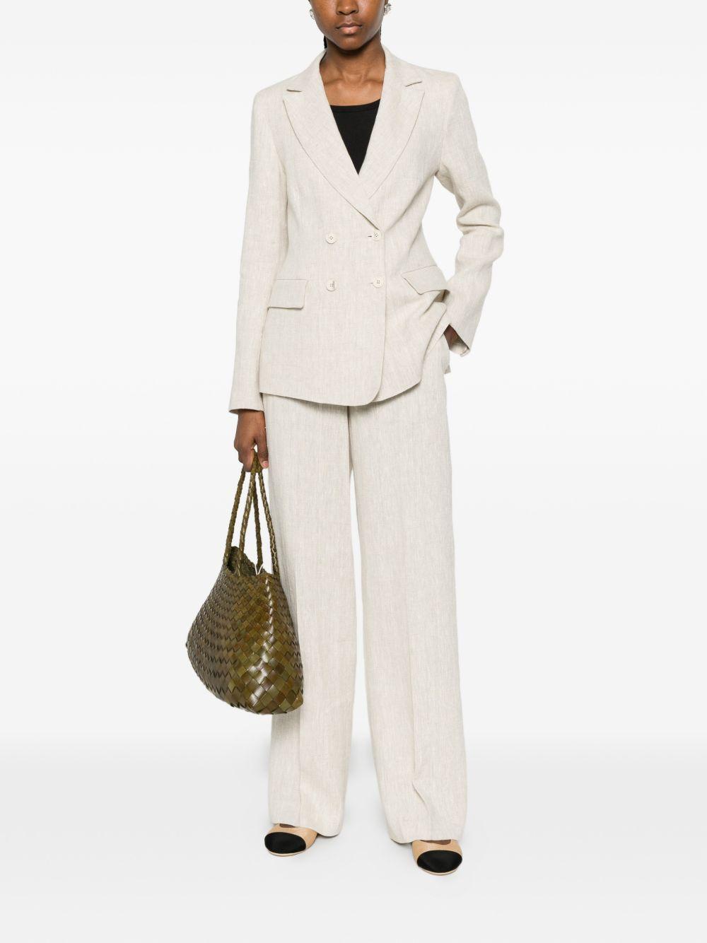 via masini 80 trousers beige linen/flax - women