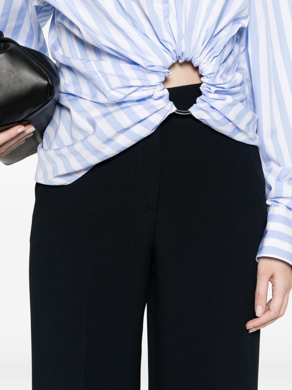 via masini 80 trousers blue acetate - women