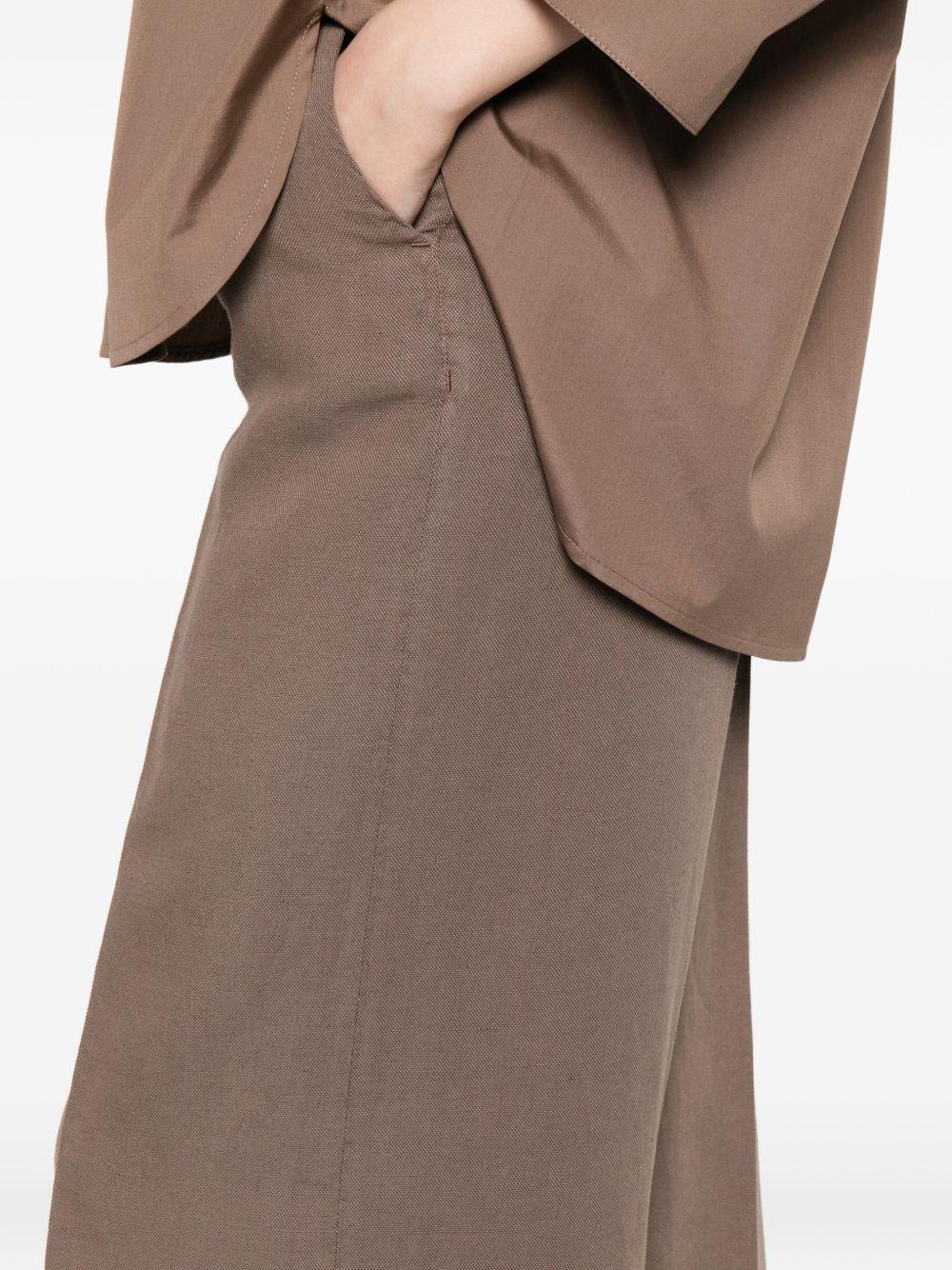 via masini 80 trousers brown lyocell - women