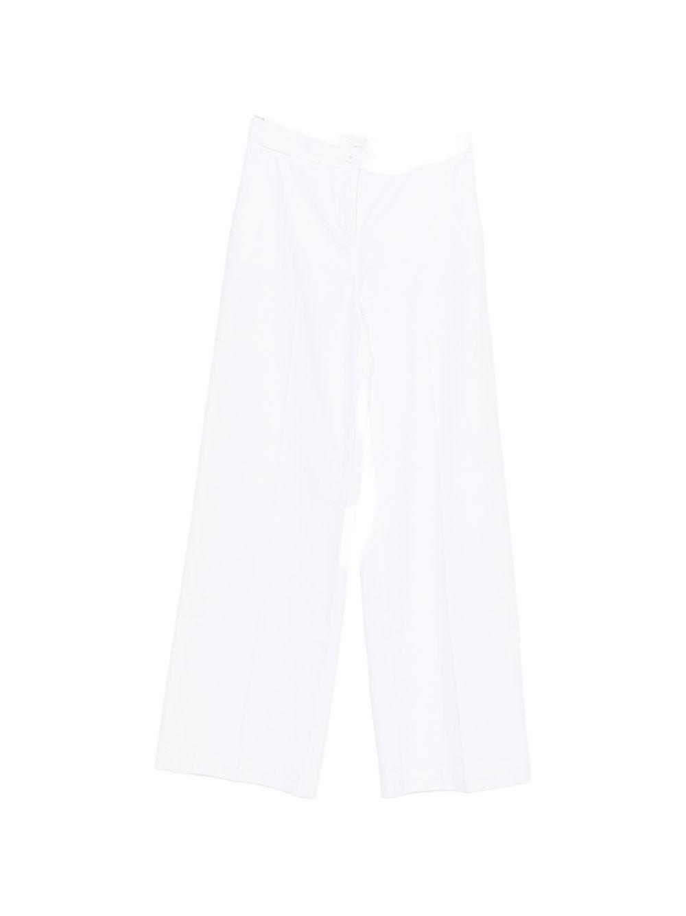 via masini 80 trousers white cotton - women