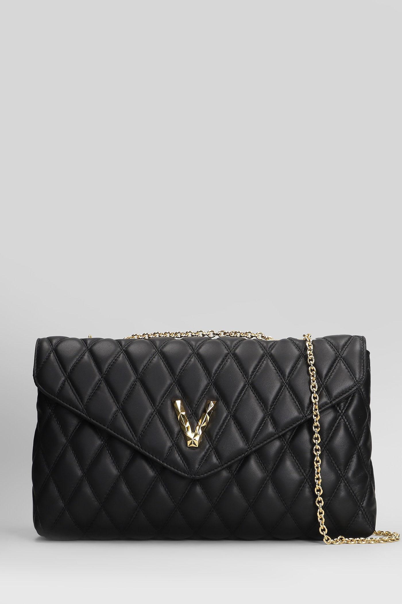via roma 15 shoulder bag in black leather