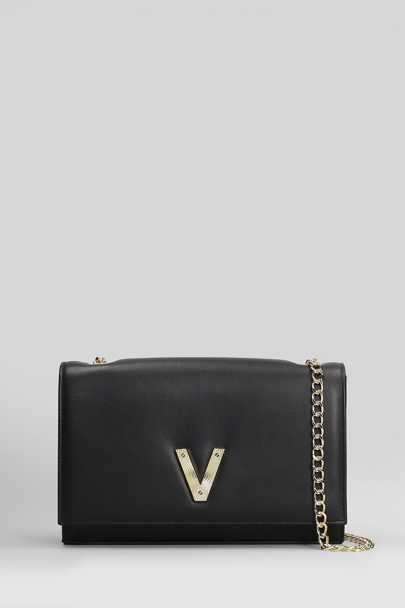 via roma 15 shoulder bag in black leather