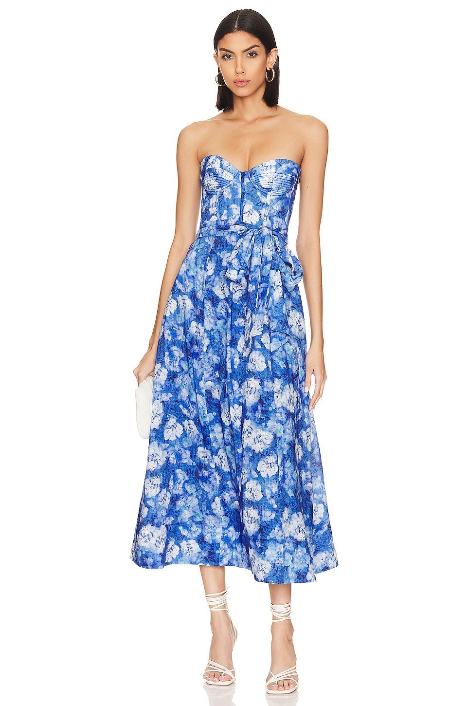 vibrant floral midi dress