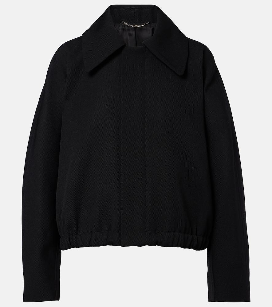 victoria beckham arden virgin wool gabardine blouson jacket
