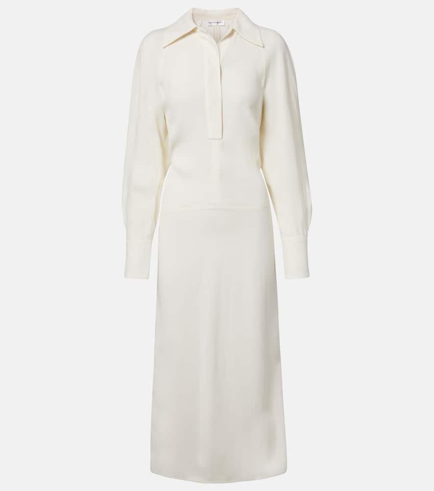 victoria beckham asymmetric cady midi dress
