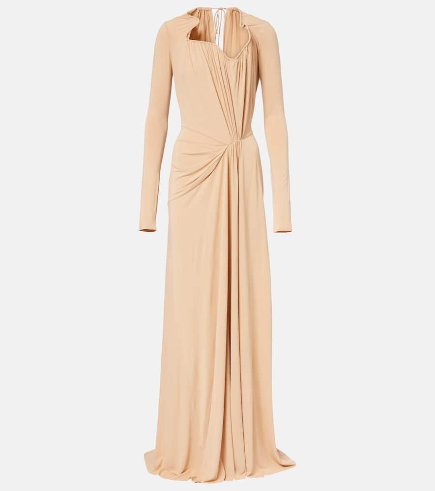 victoria beckham asymmetric draped gown