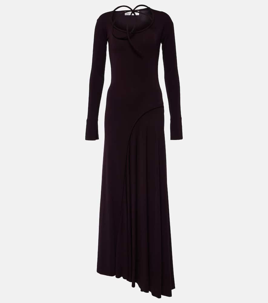 victoria beckham asymmetric jersey gown