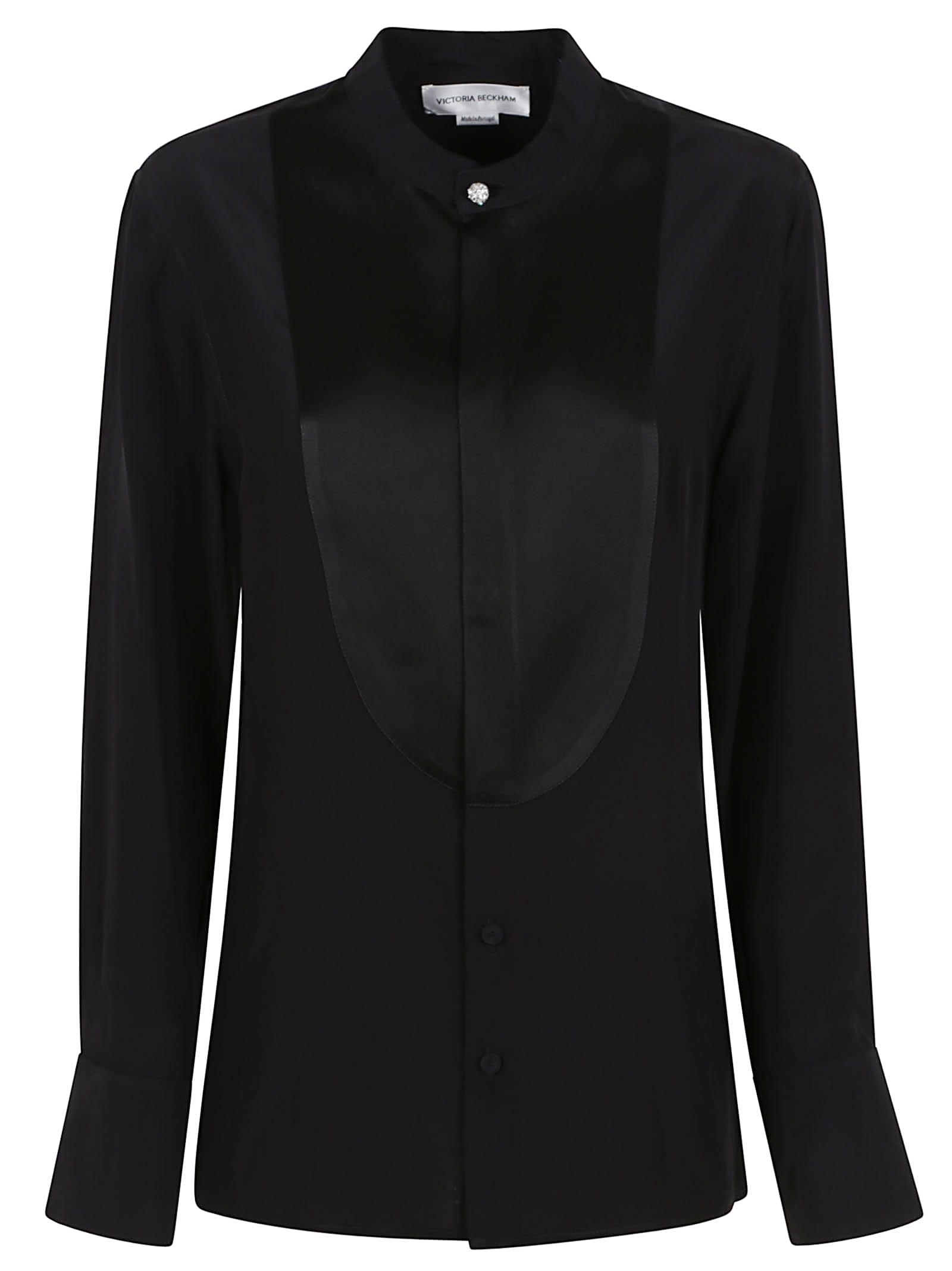 victoria beckham bib detail blouse