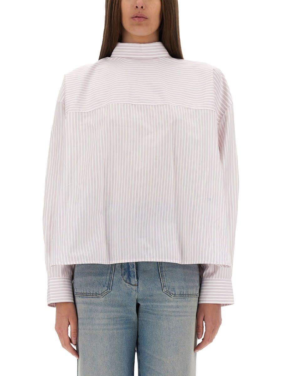 victoria beckham blouse with knotted collar