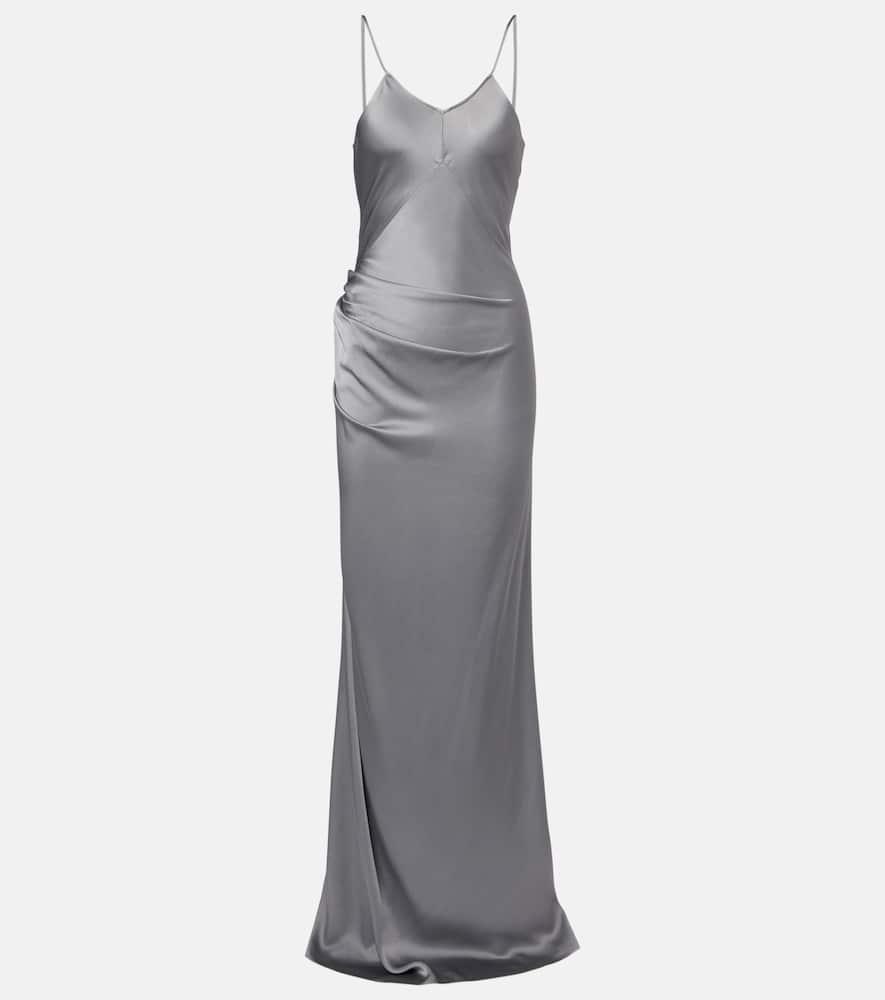 victoria beckham cami satin gown