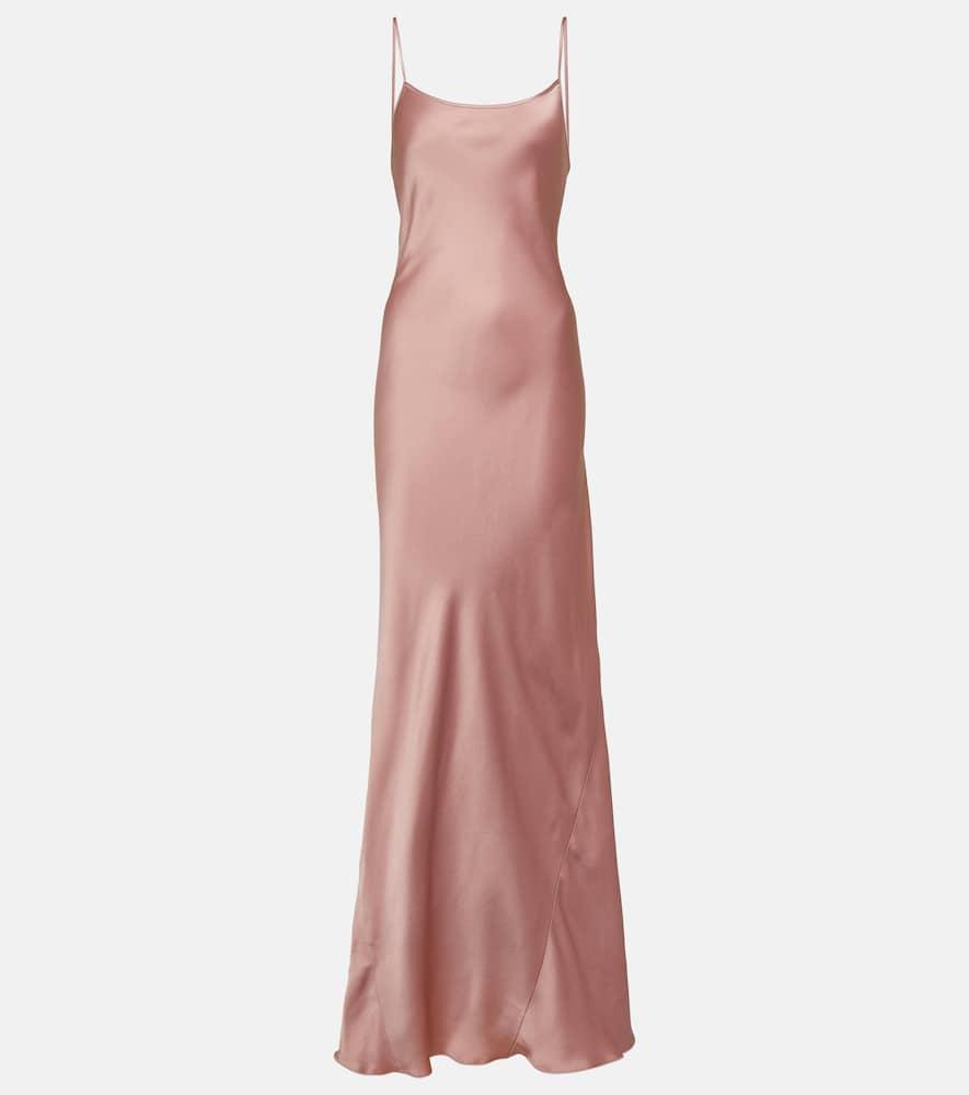 victoria beckham cami satin gown
