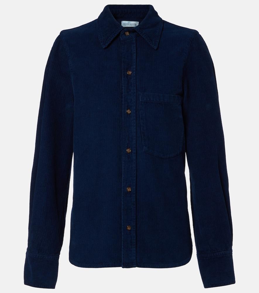victoria beckham cotton corduroy shirt