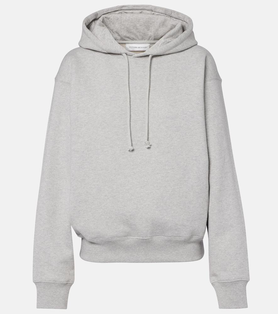 victoria beckham cotton jersey hoodie