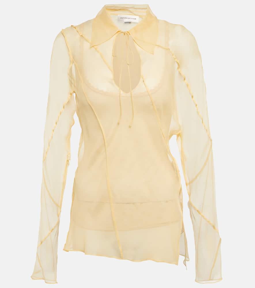 victoria beckham crêpe de chine blouse