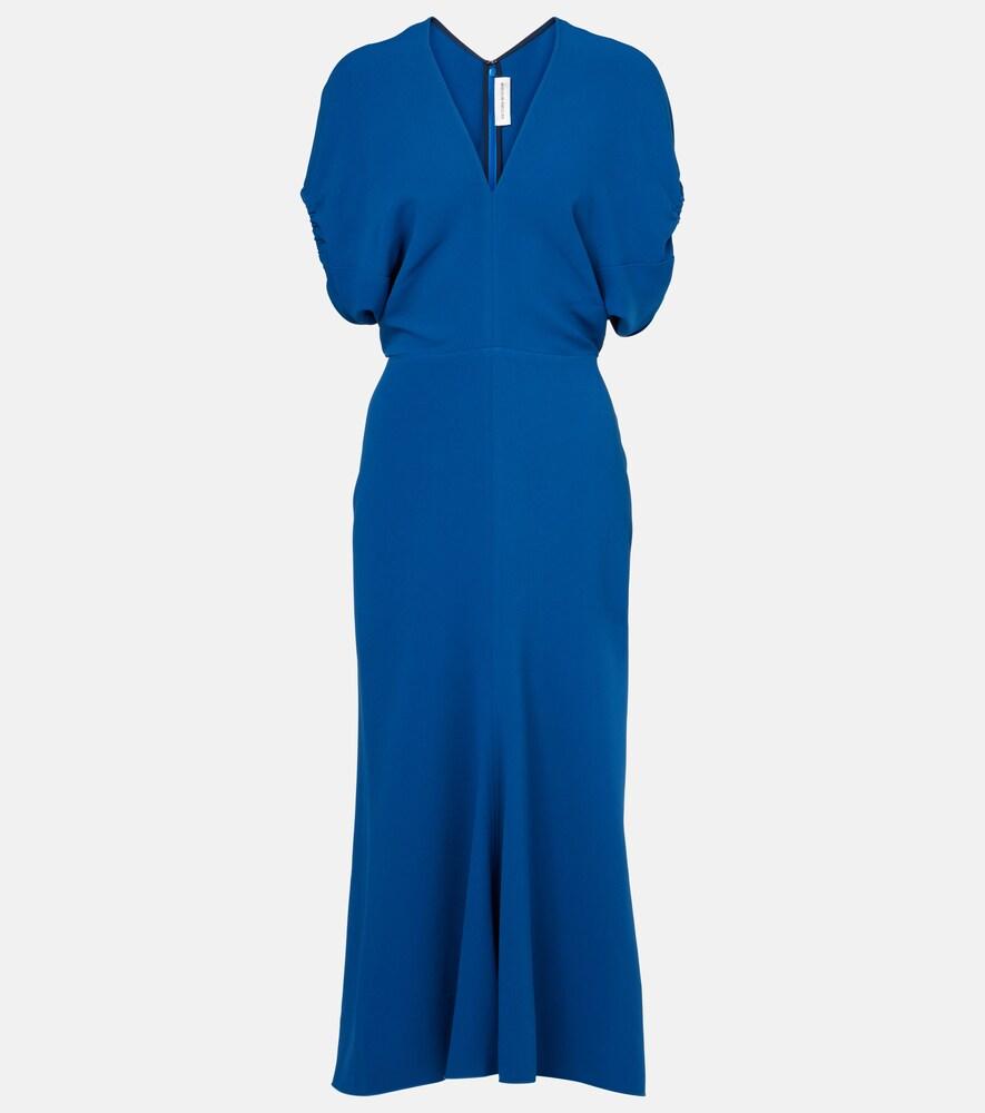victoria beckham crêpe satin midi dress