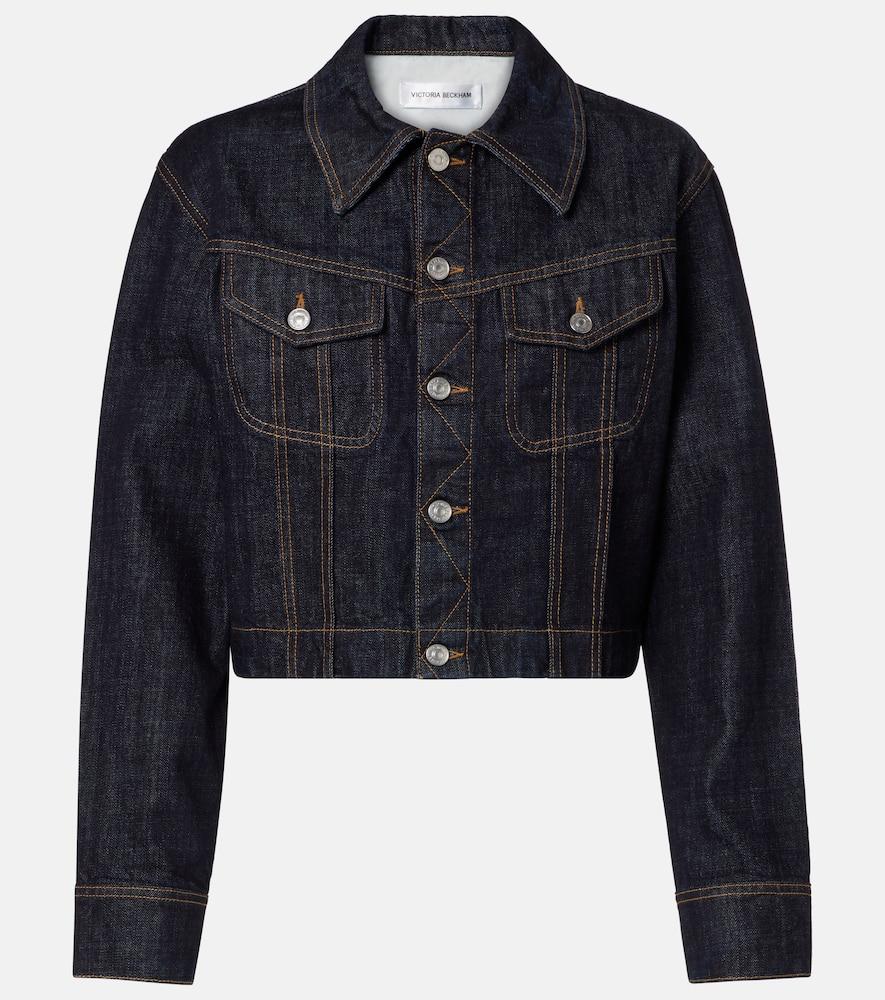 victoria beckham cropped denim jacket