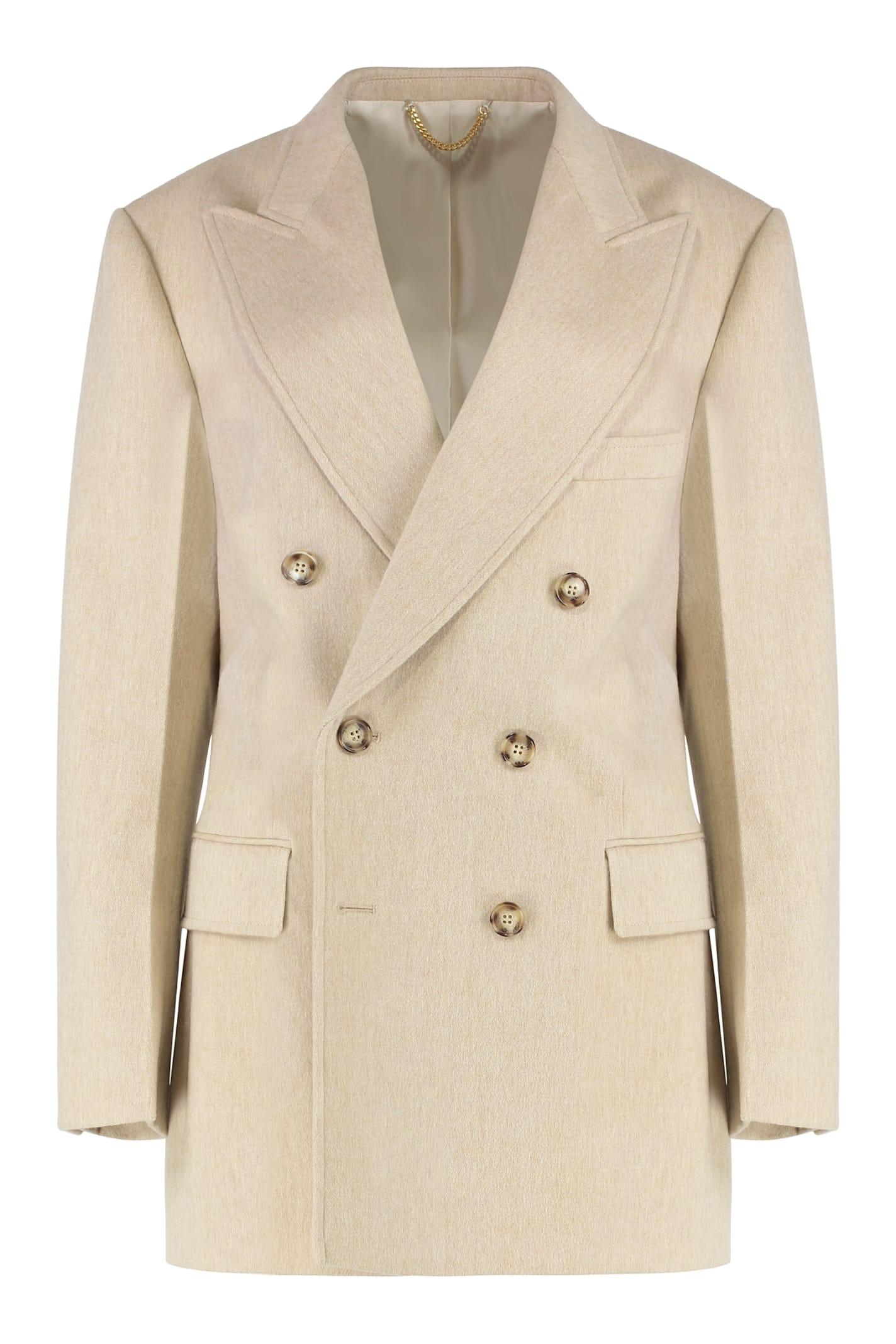 victoria beckham double-breasted knit jacket