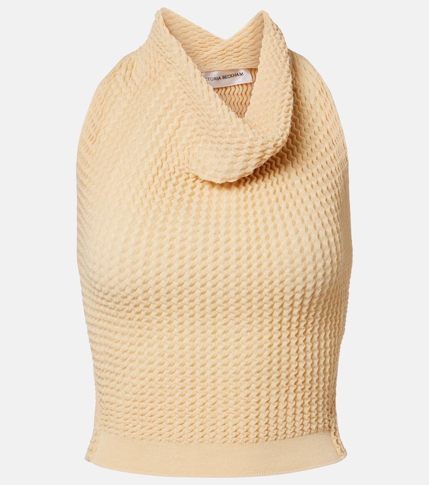 victoria beckham draped knitted cotton
