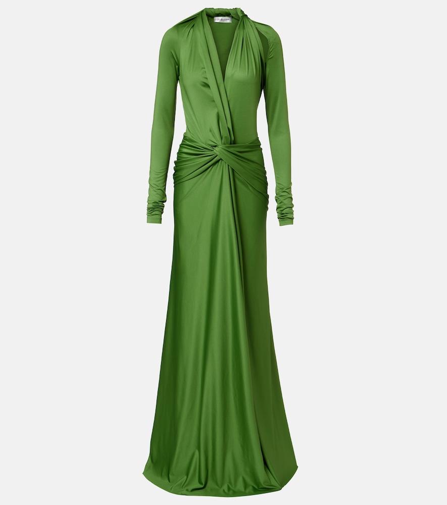victoria beckham draped maxi dress