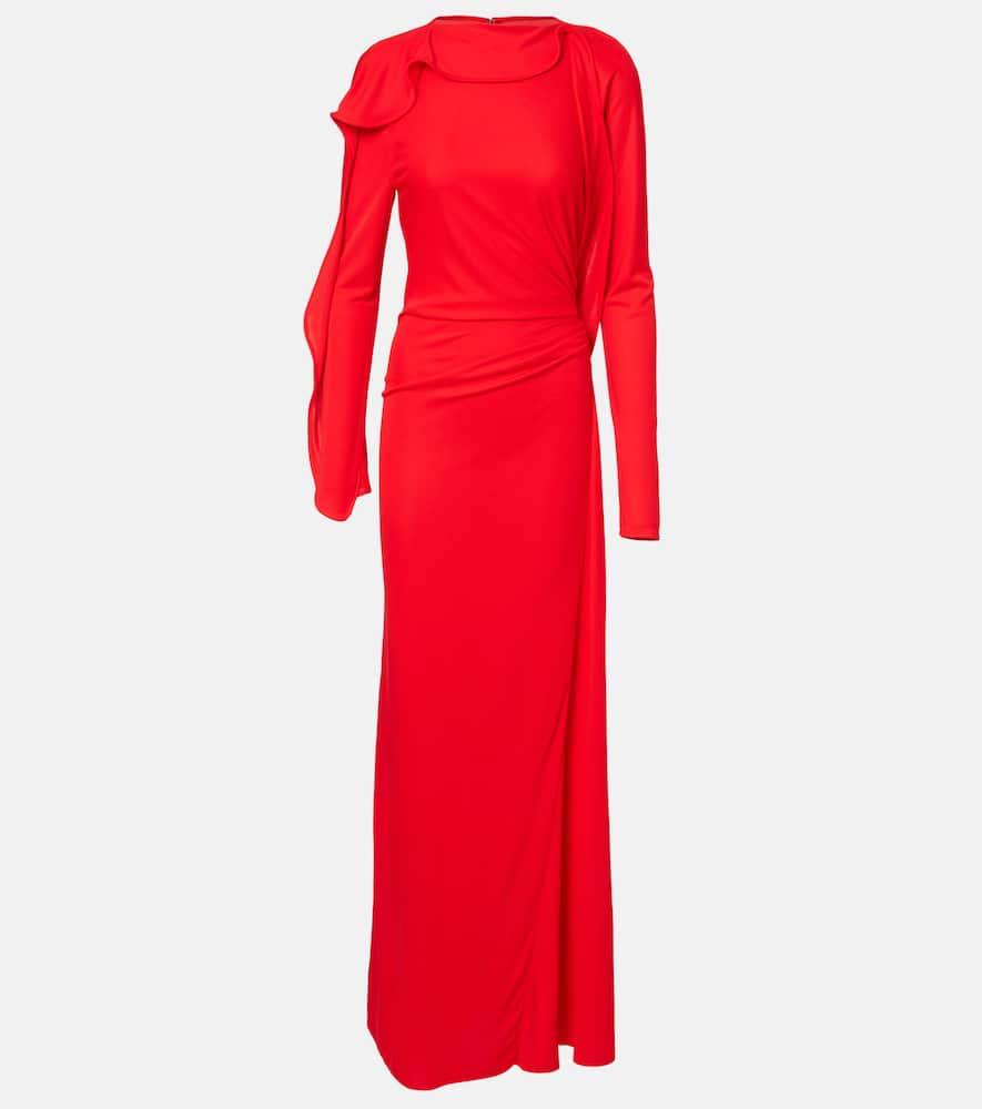 victoria beckham draped maxi dress