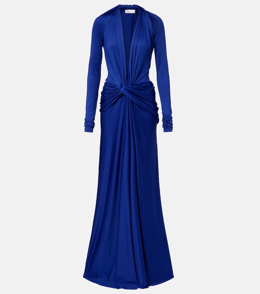 victoria beckham draped maxi dress