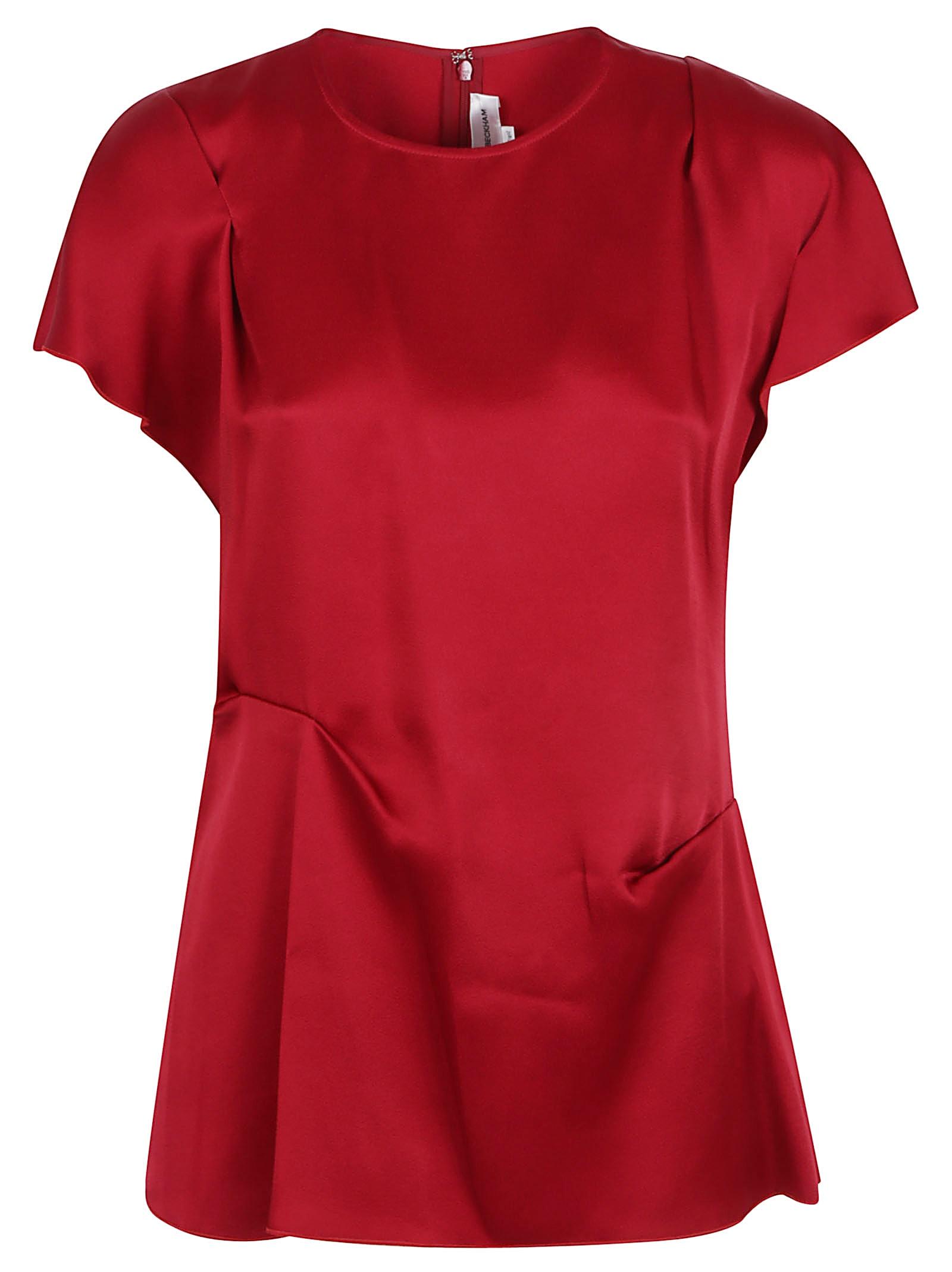 victoria beckham draped pleat detail top