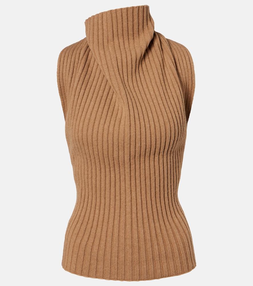 victoria beckham draped ribbed