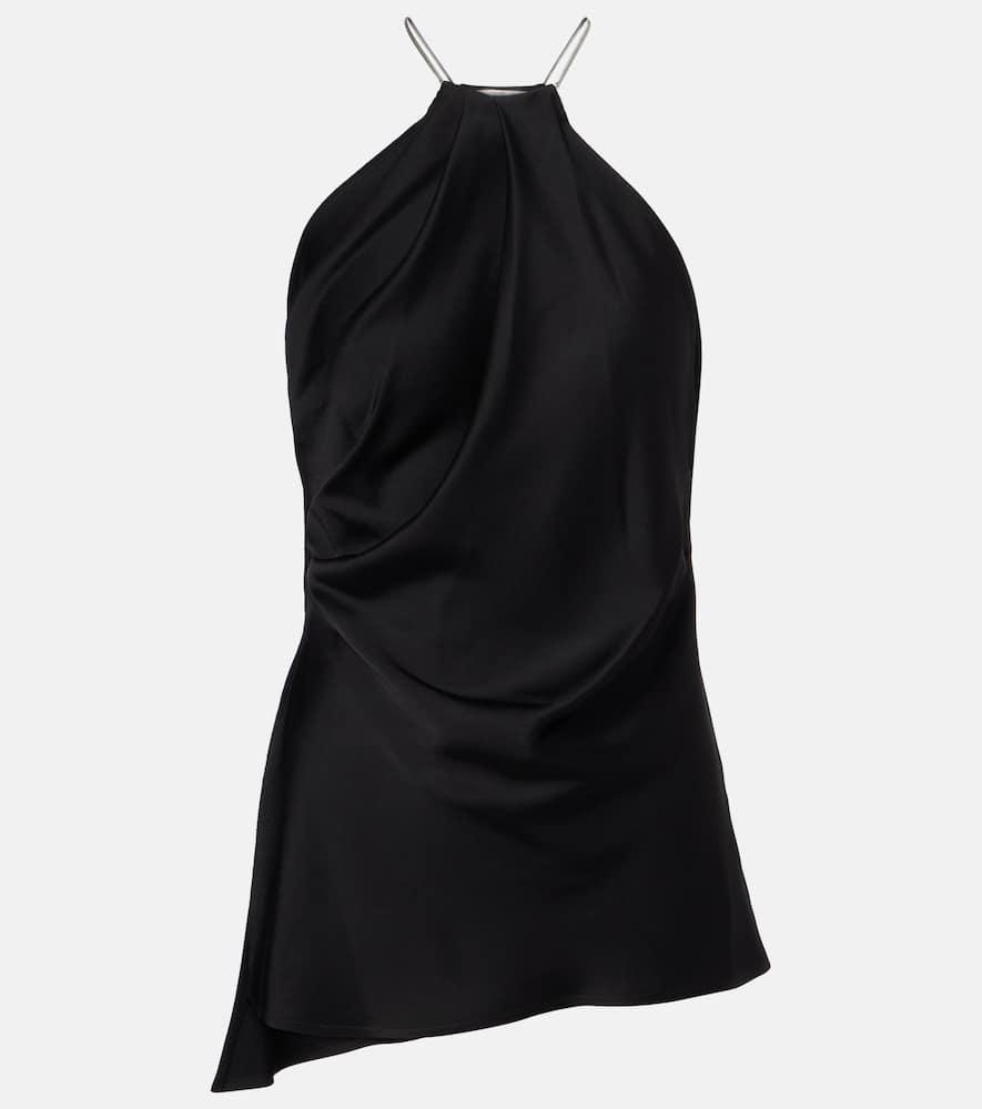 victoria beckham draped satin top