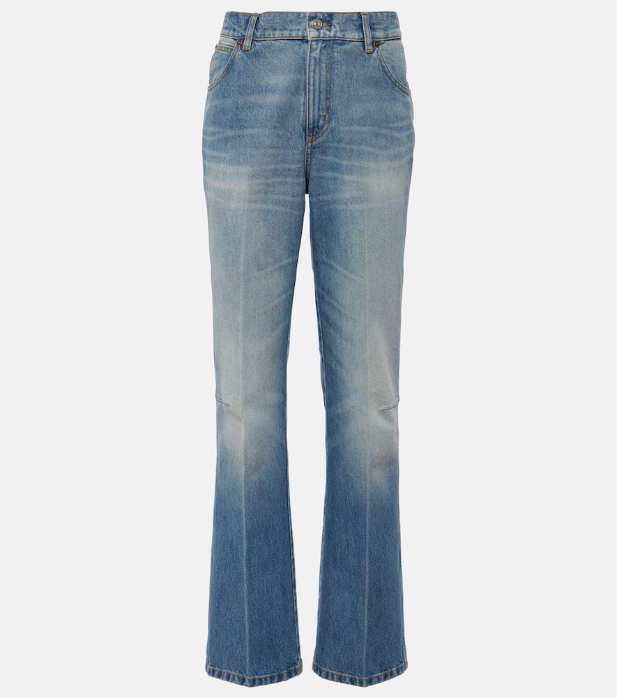 victoria beckham faded straight jeans