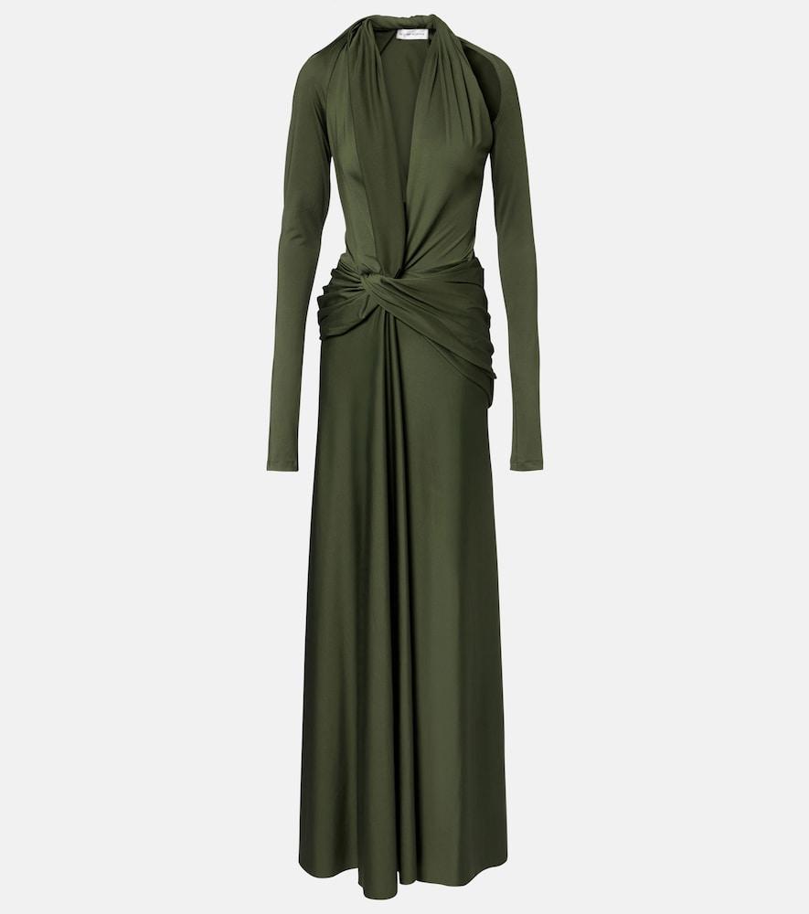 victoria beckham gathered jersey gown