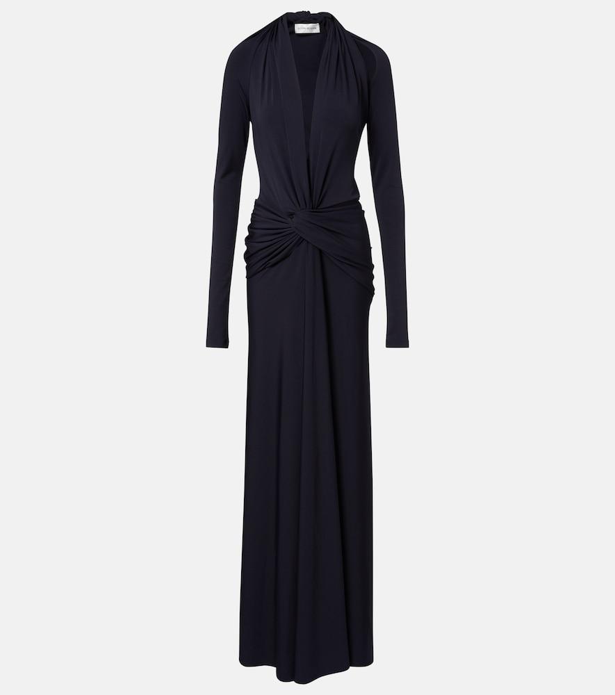 victoria beckham gathered jersey gown