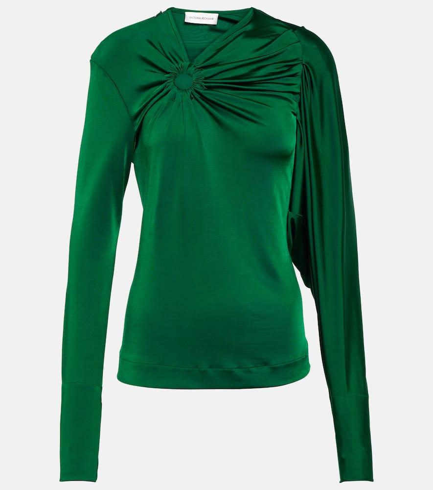 victoria beckham gathered jersey top