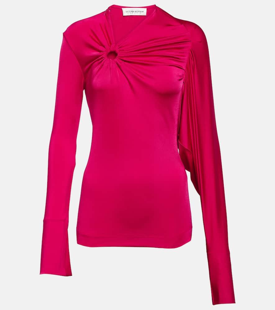 victoria beckham gathered jersey top