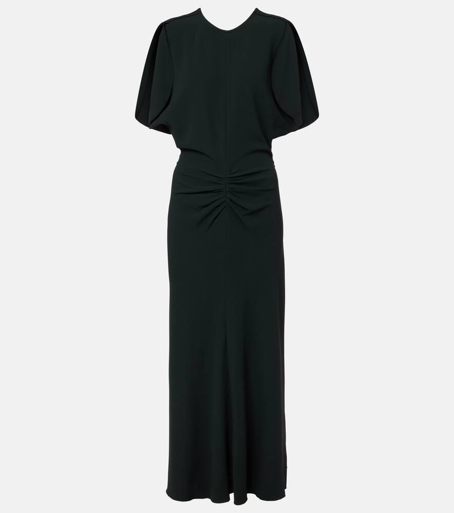 victoria beckham gathered midi dress