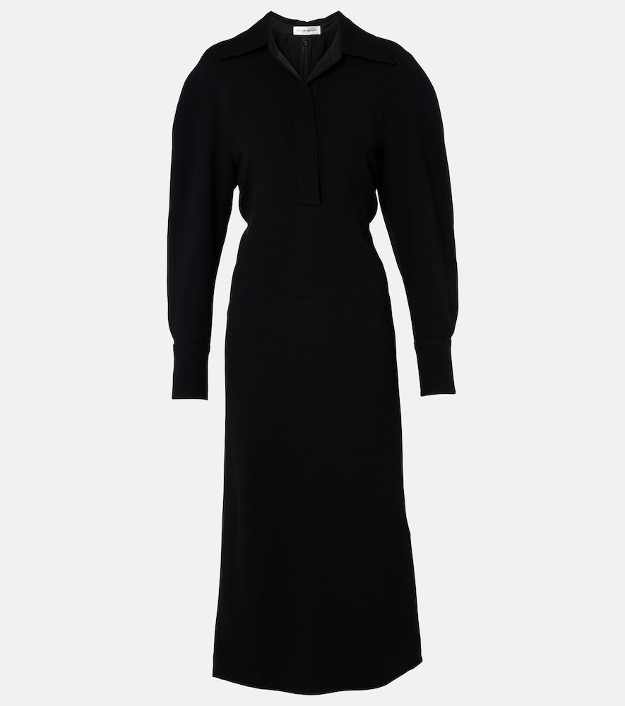 victoria beckham gathered midi dress
