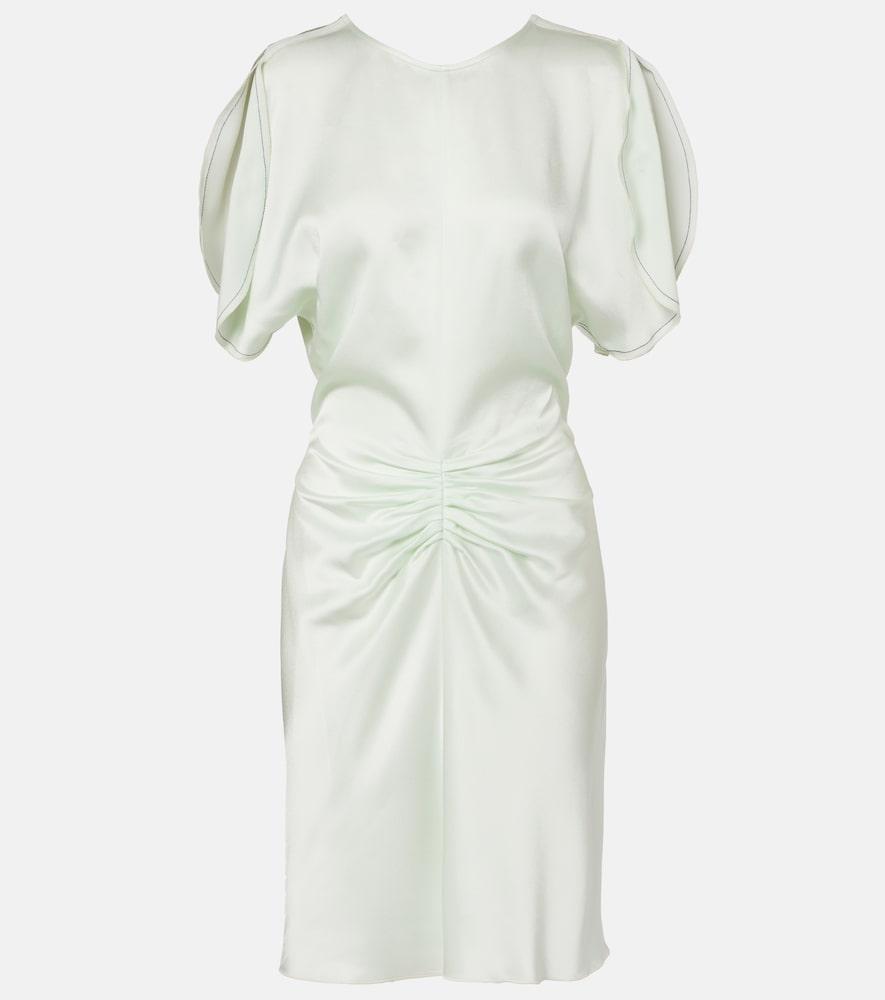victoria beckham gathered satin minidress