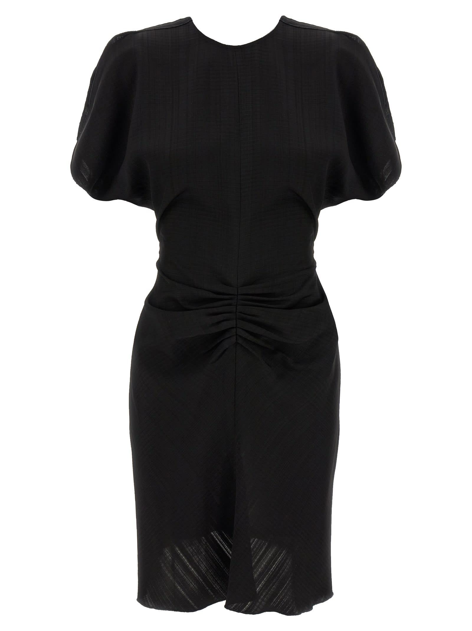 victoria beckham gathered waist mini dress