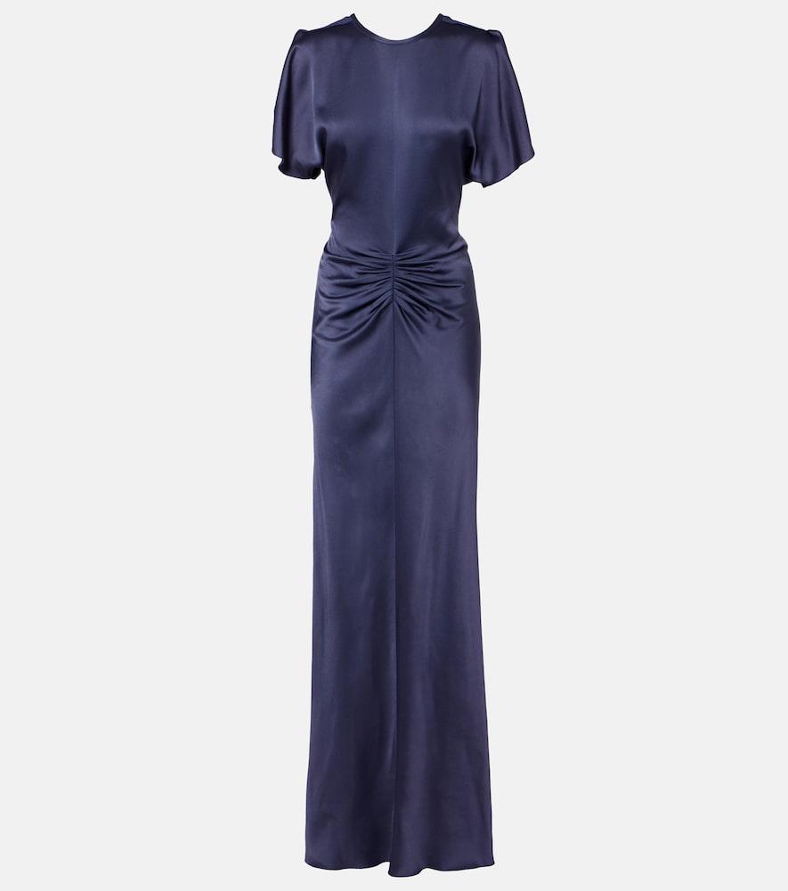 victoria beckham isabella gathered satin gown