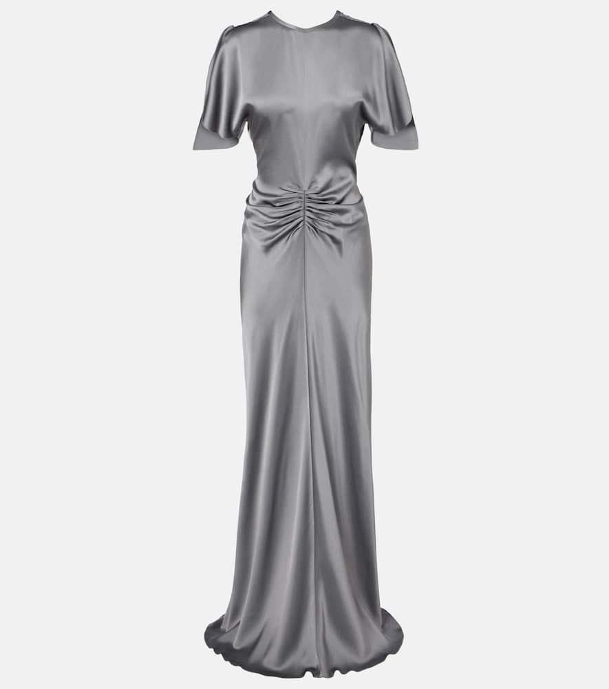 victoria beckham isabella gathered satin gown