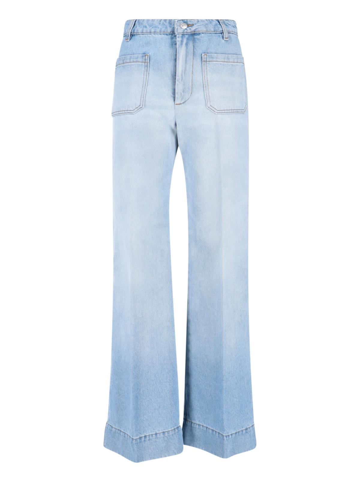 victoria beckham jeans blue cotton - women