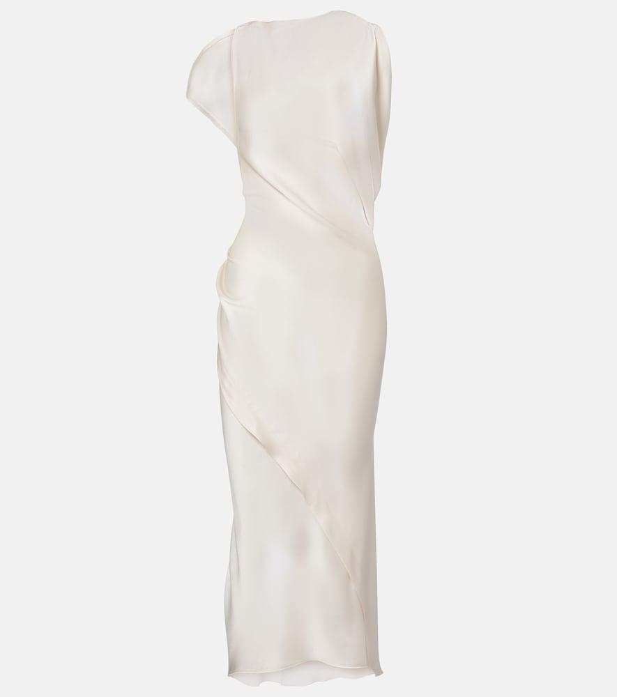 victoria beckham kyra draped midi dress