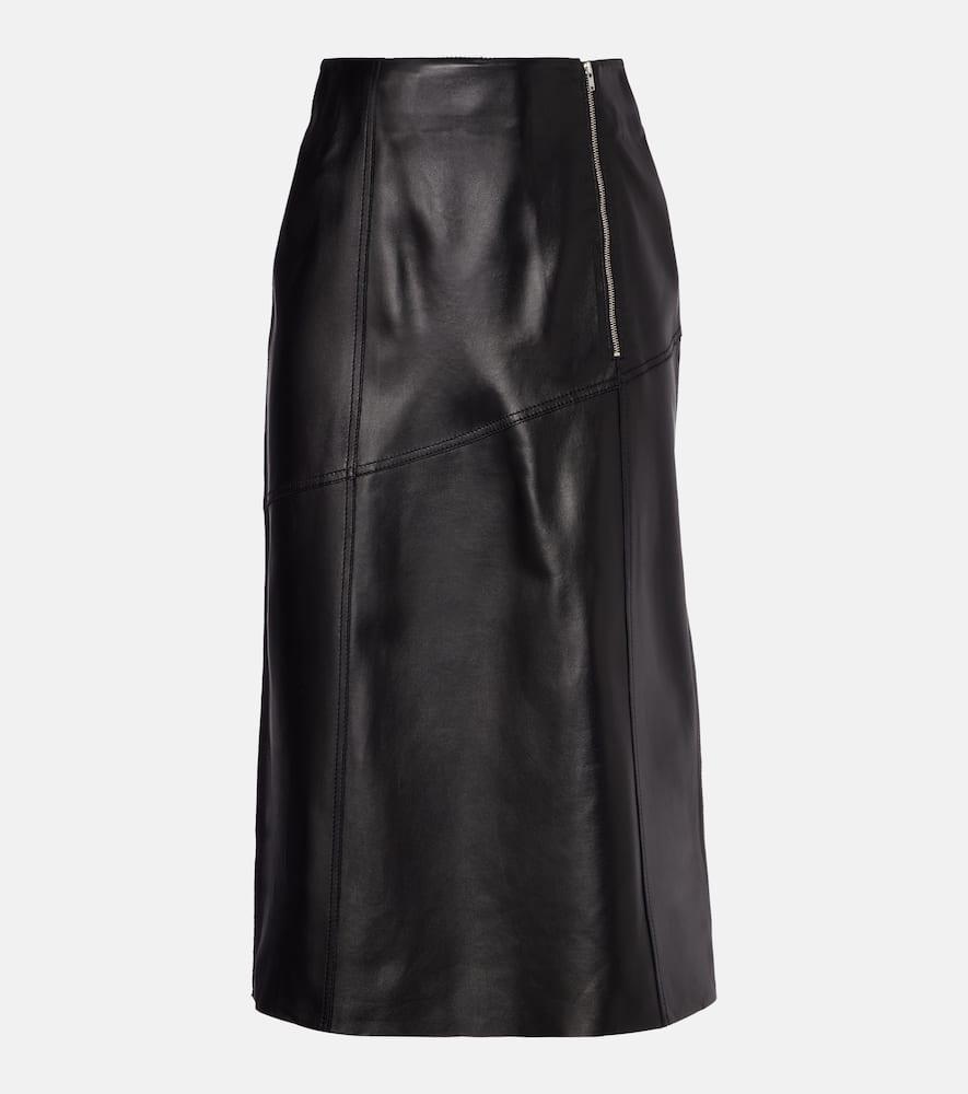 victoria beckham leather pencil skirt